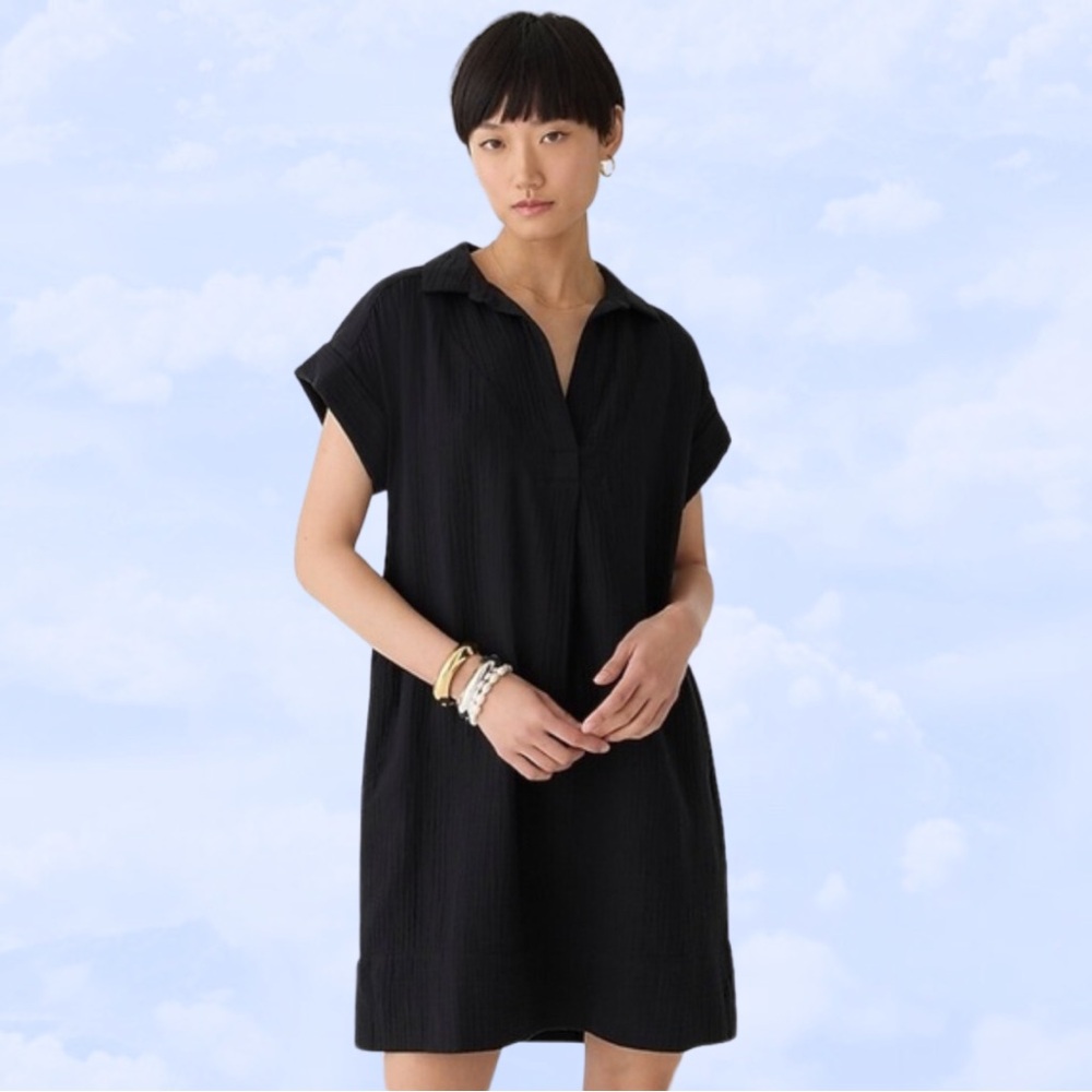 J CREW V-Neck Shirtdress NWT in Soft Gauze size Medium